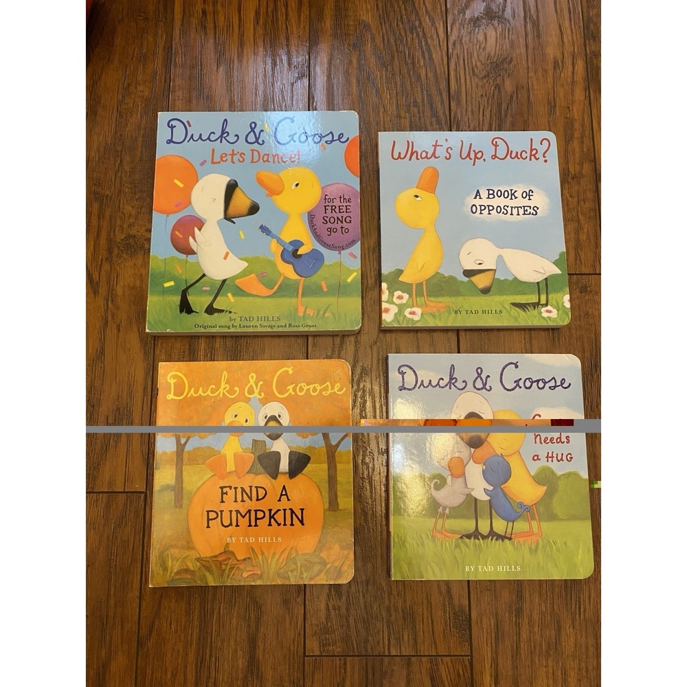 Set of 4 Duck & Goose board books by Tad Hills